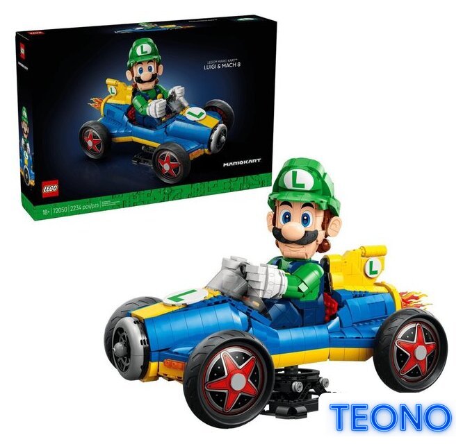 Конструктор LEGO Super Mario 72050 Mario Kart Luigi & Mach 8 - Изображение №1 — Интернет-магазин Teono.by