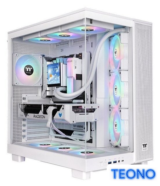Корпус Thermaltake View 380 XL TG ARGB Snow CA-11E-00M6WN-00 - Изображение №1 — Интернет-магазин Teono.by