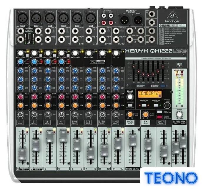 Микшерный пульт Behringer Xenyx QX1222USB - Изображение №1 — Интернет-магазин Teono.by