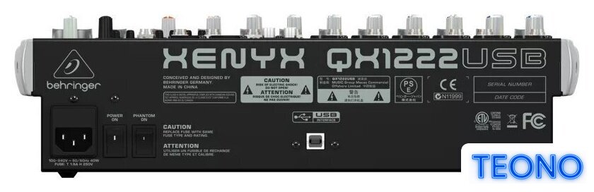Микшерный пульт Behringer Xenyx QX1222USB - Изображение №3 — Интернет-магазин Teono.by