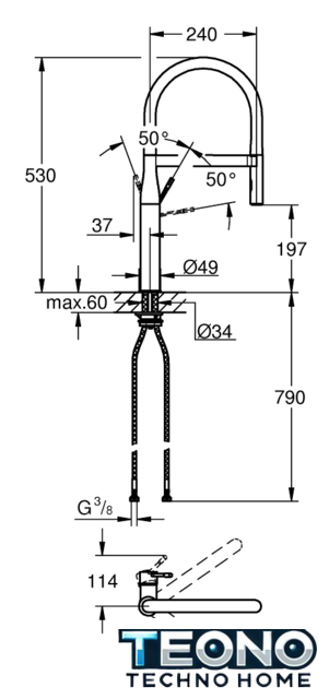 Смеситель Grohe Essence 30294DL0 (теплый закат, матовый) - Изображение №3 — Интернет-магазин Teono.by