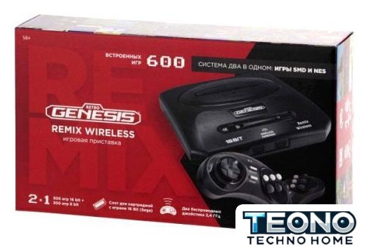 Игровая приставка Retro Genesis Remix Wireless 8+16 Bit (2 геймпада, 600 игр) - Изображение №1 — Интернет-магазин Teono.by