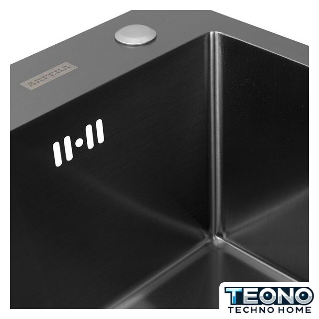 Кухонная мойка ARFEKA ECO AR мойка 500*500, коландер F, дозатор BLACK - Изображение №7 — Интернет-магазин Teono.by