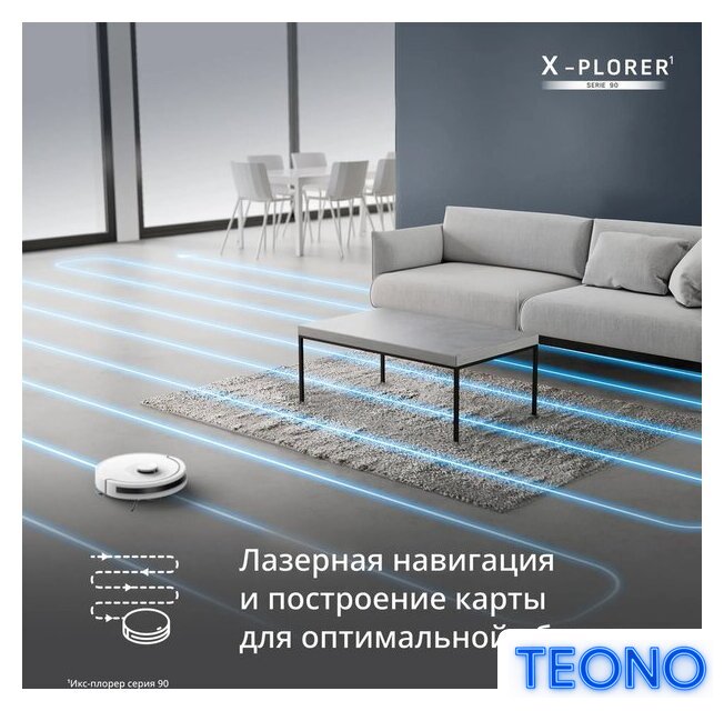 Робот-пылесос Tefal X-PLORER Serie 90 Animal & Allergy RG8777WH - Изображение №4 — Интернет-магазин Teono.by