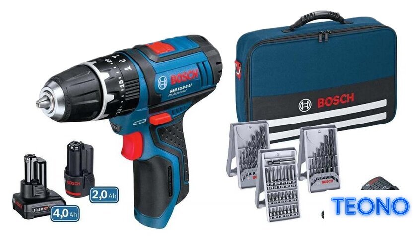 Дрель-шуруповерт Bosch GSR 12V-15 Professional 0615990G6L (с 2-мя АКБ) - Изображение №2 — Интернет-магазин Teono.by