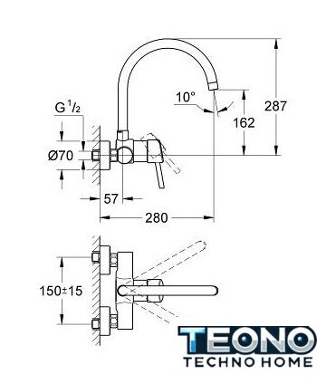 Смеситель Grohe Concetto [32667001] - Изображение №2 — Интернет-магазин Teono.by