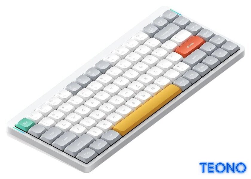 Клавиатура NuPhy Air75 V2 Ionic White (NuPhy Low Profile Wisteria, нет кириллицы) - Изображение №1 — Интернет-магазин Teono.by