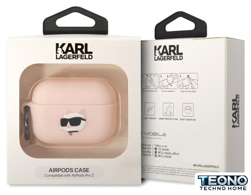 Чехол CG Mobile Karl Lagerfeld NFT 3D Choupette для AirPods Pro 2 KLAP2RUNCHP (розовый) - Изображение №4 — Интернет-магазин Teono.by