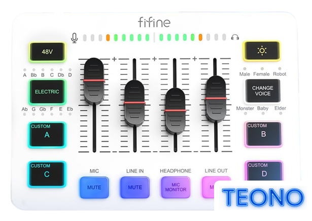 Микшерный пульт FIFINE SC3 (белый) - Изображение №1 — Интернет-магазин Teono.by