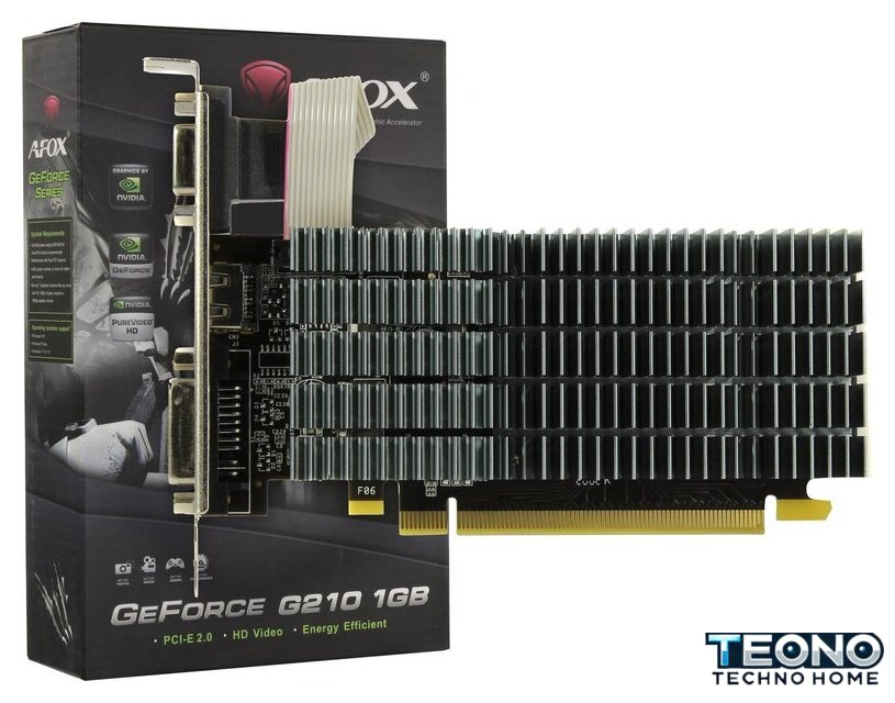 Видеокарта AFOX GeForce GT 210 1GB DDR2 AF210-1024D2LG2 - Изображение №1 — Интернет-магазин Teono.by