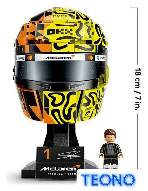 Конструктор LEGO Editions 43023 Шлем McLaren Mastercard F1 Team Lando Norris Helmet - Изображение №6 — Интернет-магазин Teono.by