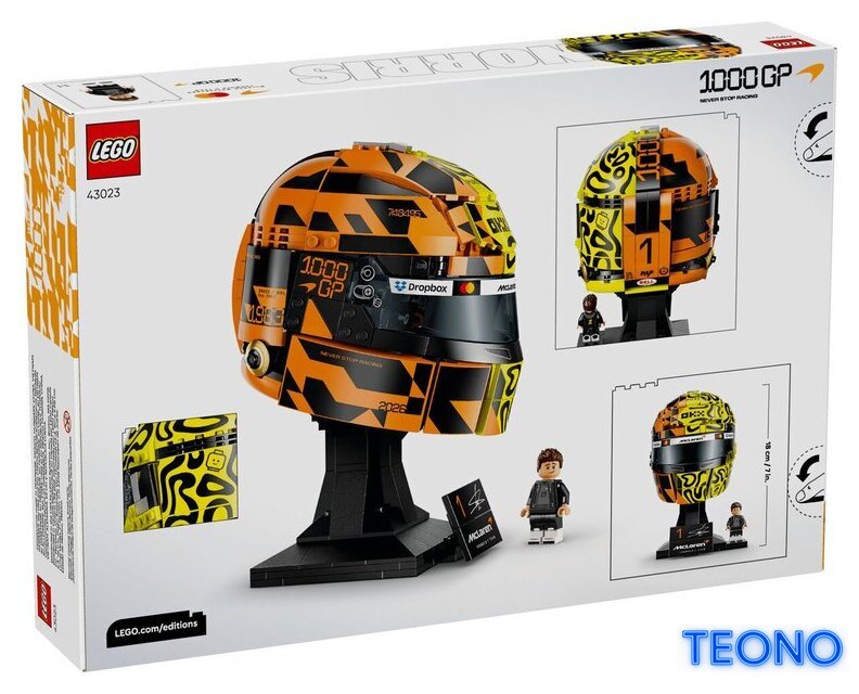 Конструктор LEGO Editions 43023 Шлем McLaren Mastercard F1 Team Lando Norris Helmet - Изображение №12 — Интернет-магазин Teono.by