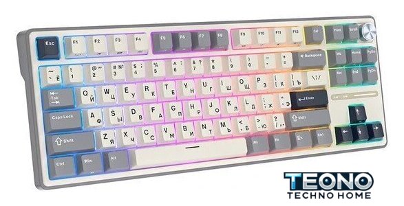 Клавиатура Royal Kludge R87 Pro Half Grey (RK Brown) - Изображение №4 — Интернет-магазин Teono.by