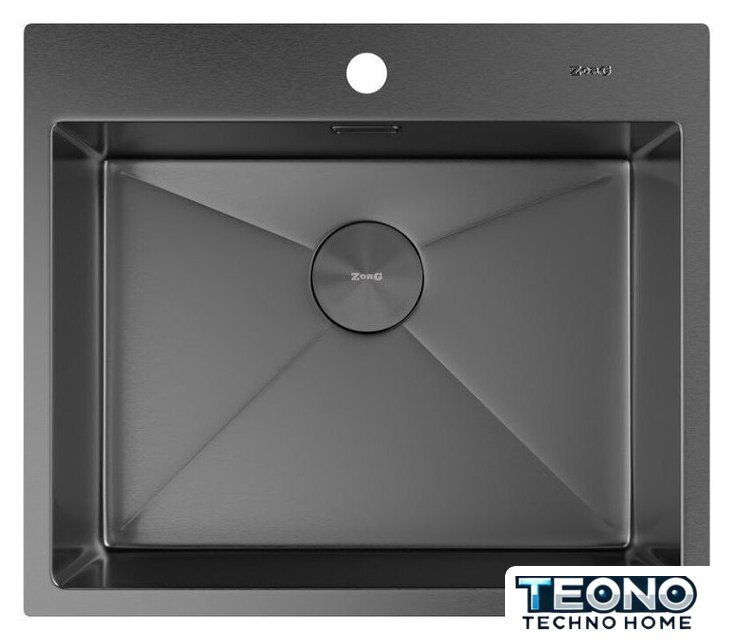 Кухонная мойка ZorG Zerox 59 IF PVD Gunblack - Изображение №3 — Интернет-магазин Teono.by