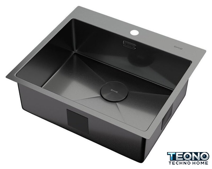 Кухонная мойка ZorG Zerox 59 IF PVD Gunblack - Изображение №2 — Интернет-магазин Teono.by