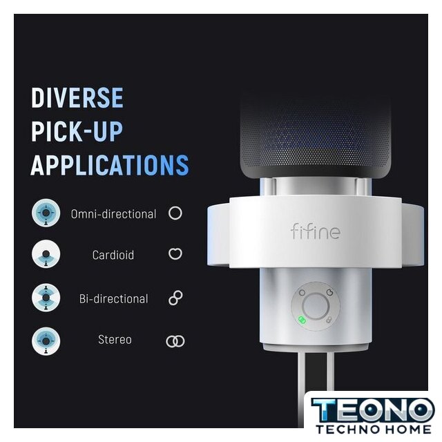 Проводной микрофон FIFINE A9 (белый) - Изображение №6 — Интернет-магазин Teono.by
