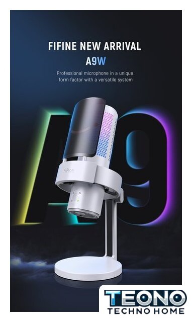 Проводной микрофон FIFINE A9 (белый) - Изображение №4 — Интернет-магазин Teono.by