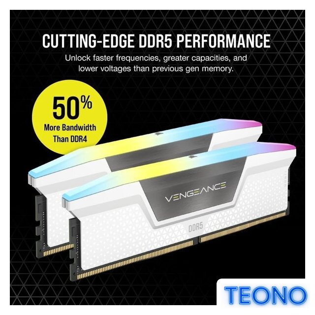 Оперативная память Corsair Vengeance RGB 2x32ГБ DDR5 5600 МГц CMH64GX5M2B5600C40W - Изображение №4 — Интернет-магазин Teono.by