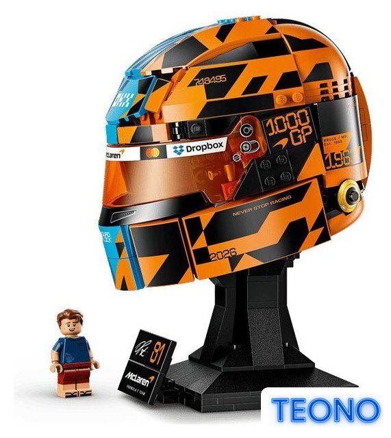 Конструктор LEGO Editions 43017 Шлем McLaren Mastercard F1 Team Oscar Piastri Helmet - Изображение №4 — Интернет-магазин Teono.by