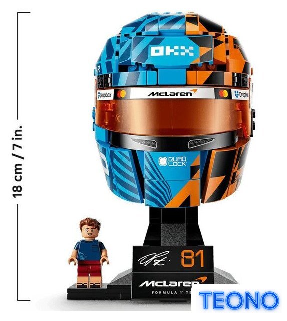 Конструктор LEGO Editions 43017 Шлем McLaren Mastercard F1 Team Oscar Piastri Helmet - Изображение №6 — Интернет-магазин Teono.by
