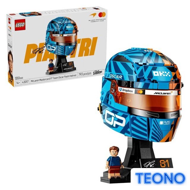 Конструктор LEGO Editions 43017 Шлем McLaren Mastercard F1 Team Oscar Piastri Helmet - Изображение №1 — Интернет-магазин Teono.by