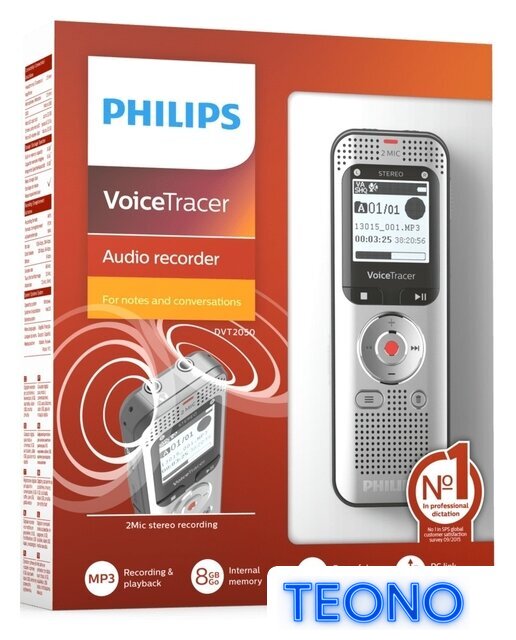 Диктофон Philips DVT2050 - Изображение №8 — Интернет-магазин Teono.by