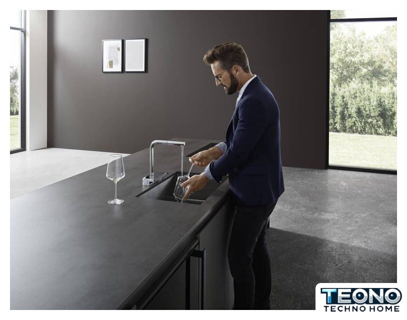 Смеситель Hansgrohe Aquno Select M81 73836800 (стальной) - Изображение №2 — Интернет-магазин Teono.by