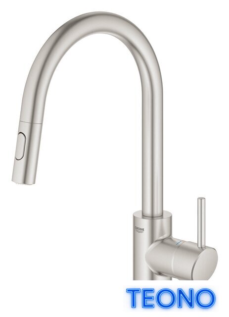 Смеситель Grohe Concetto 31483DC2 (стальной) - Изображение №2 — Интернет-магазин Teono.by