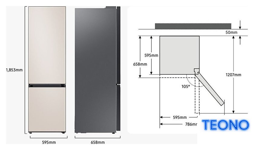 Холодильник Samsung Bespoke RB34C7B5CAP/EF - Изображение №6 — Интернет-магазин Teono.by