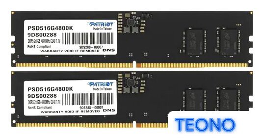 Оперативная память Patriot Signature Line 2x16ГБ DDR5 5600 МГц PSD532G5600K - Изображение №1 — Интернет-магазин Teono.by
