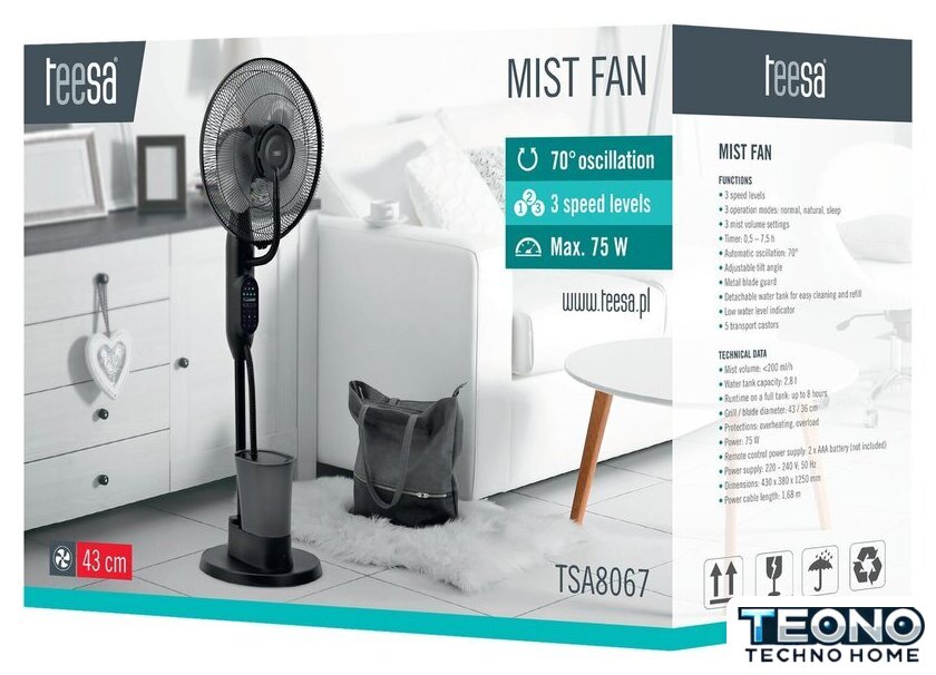 Вентилятор Teesa TSA8067 - Изображение №10 — Интернет-магазин Teono.by