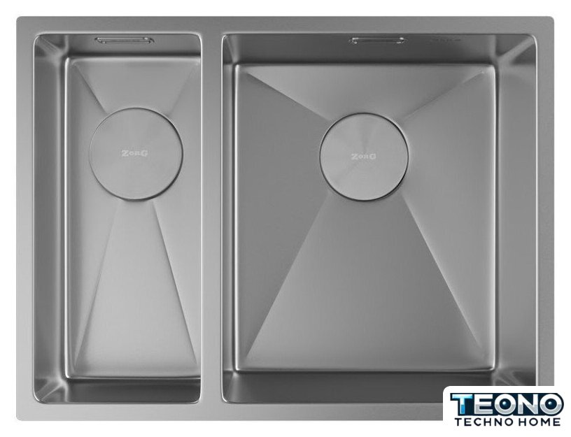 Кухонная мойка ZorG Zerox 58-2 U / IF-L Steel - Изображение №3 — Интернет-магазин Teono.by