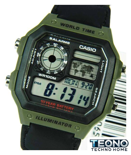 Наручные часы Casio AE-1200WHB-3B - Изображение №6 — Интернет-магазин Teono.by