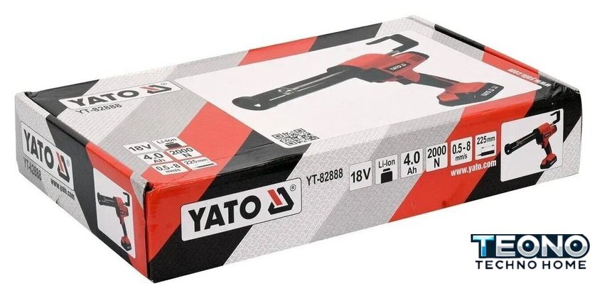 Пистолет для герметика Yato YT-82888 (с 1-им АКБ) - Изображение №5 — Интернет-магазин Teono.by