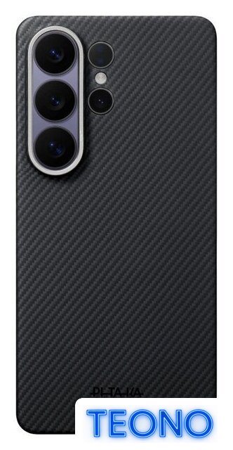 Чехол для телефона Pitaka Edge Case для Samsung Galaxy S26 Ultra (600D Black/Grey Twill Aaron Button) - Изображение №2 — Интернет-магазин Teono.by