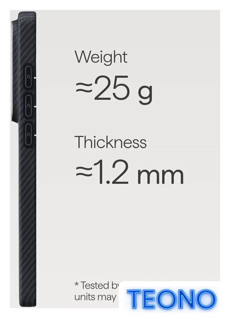 Чехол для телефона Pitaka Edge Case для Samsung Galaxy S26 Ultra (600D Black/Grey Twill Aaron Button) - Изображение №4 — Интернет-магазин Teono.by