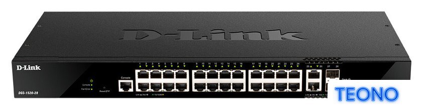 Управляемый коммутатор 3-го уровня D-Link DGS-1520-28/A1A - Изображение №1 — Интернет-магазин Teono.by