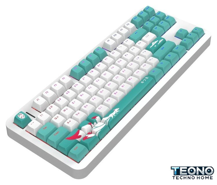 Клавиатура Red Square Alumix TKL Classic Kitsune (белый, g3ms Aquamarine) - Изображение №4 — Интернет-магазин Teono.by