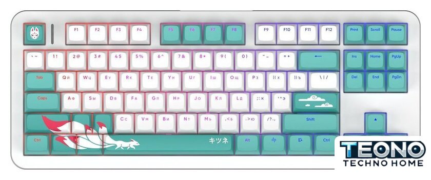 Клавиатура Red Square Alumix TKL Classic Kitsune (белый, g3ms Aquamarine) - Изображение №1 — Интернет-магазин Teono.by