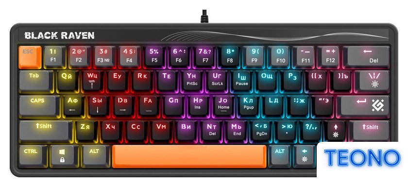 Клавиатура Defender Black Raven GK-417 45414 - Изображение №1 — Интернет-магазин Teono.by