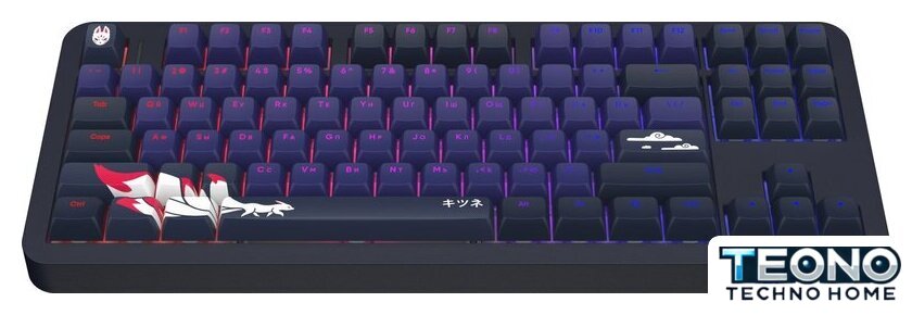 Клавиатура Red Square Alumix TKL Classic Kitsune (черный, g3ms Aquamarine) - Изображение №2 — Интернет-магазин Teono.by