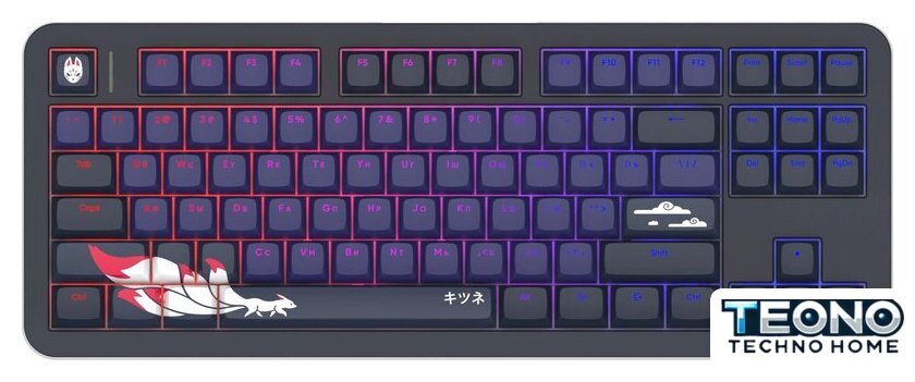 Клавиатура Red Square Alumix TKL Classic Kitsune (черный, g3ms Aquamarine) - Изображение №1 — Интернет-магазин Teono.by