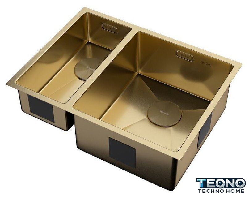 Кухонная мойка ZorG Zerox 58-2 U / IF-L PVD Gold - Изображение №2 — Интернет-магазин Teono.by