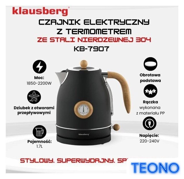 Электрический чайник Klausberg KB-7907 - Изображение №8 — Интернет-магазин Teono.by