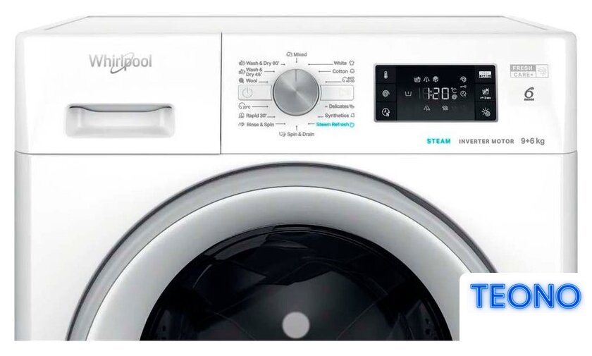 Стирально-сушильная машина Whirlpool FFWDB 964489 SV EE - Изображение №6 — Интернет-магазин Teono.by