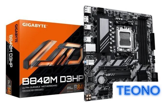Материнская плата Gigabyte B840M D3HP - Изображение №4 — Интернет-магазин Teono.by