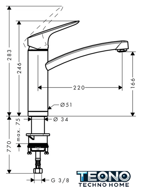 Смеситель Hansgrohe Logis 71833000 - Изображение №2 — Интернет-магазин Teono.by