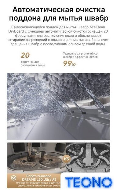 Робот-пылесос Dreame Robot Vacuum L60 Ultra AE White RPL71FE0 (евровилка, белый) - Изображение №17 — Интернет-магазин Teono.by
