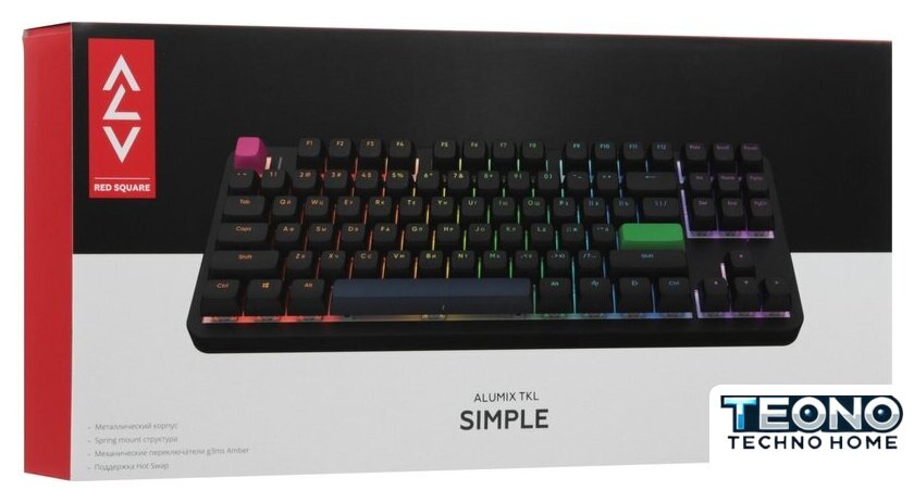 Клавиатура Red Square Alumix TKL Simple (черный, g3ms Amber) - Изображение №9 — Интернет-магазин Teono.by