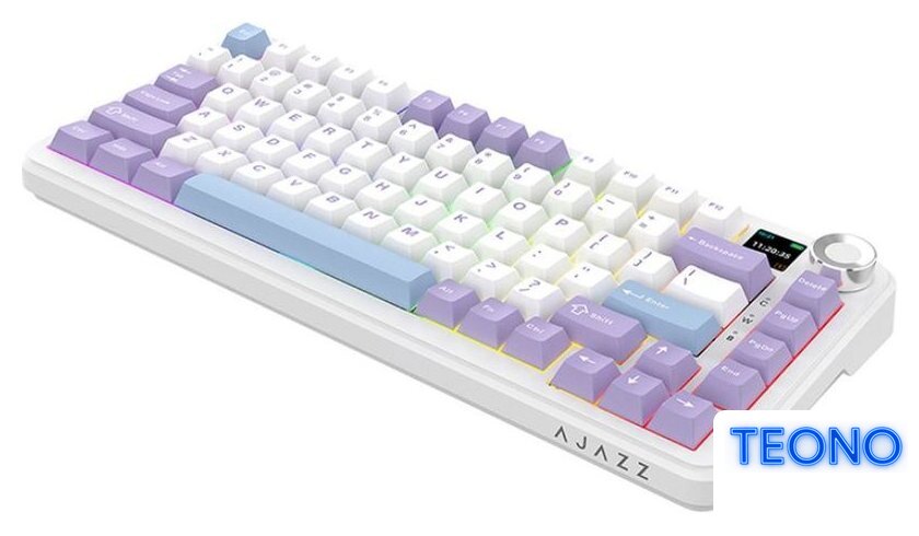 Клавиатура Ajazz AK820 Max Plus (фиолетовый/белый/синий, Ajazz Murad) - Изображение №5 — Интернет-магазин Teono.by